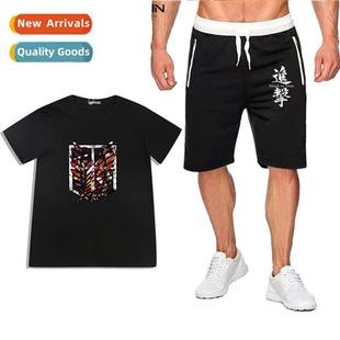 Cott Printed Short Sleeve Sho Attack Casual Tan