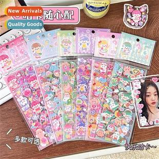 Rainbow sweeart series goo card hbook stickers girl heart fr