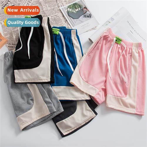 2023 summer new childrens fine plaid color blocking ice silk