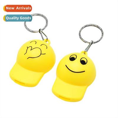 Cute smiley face pendant led light keychain cell phe bag pen