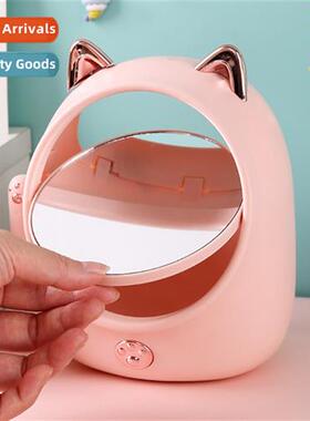 Fortune cat cosmetic mirror carto students desktop make-up p