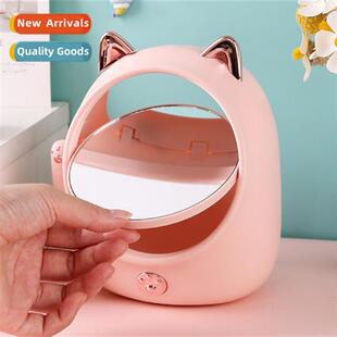 Fortune cat cosmetic mirror carto students desktop make-up p