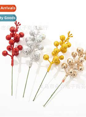 Christmas decoratis 12 head gold, silver, red glter simulati