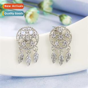 n Mori lerature dream catcher earrings female diamd zircia s