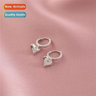 shaped female ear Three sterling heart buckle silv dimensial