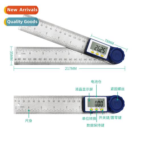 2-in-1 Digal Angle Ruler Angle Measuring Instrument Level Ru