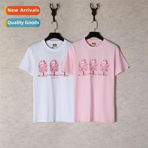 Japanese tide br ape head cherry blossom limed nd short-slee