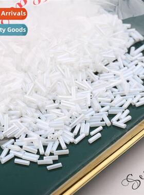 2*6mm cream tube beads rice beads diy weaving bracelet neckl