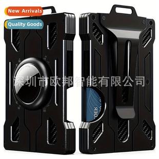 Cred Card Wallet Tracker Transpar Mens Metal Bag RFID Holder