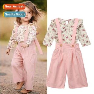 floral ins pants back top sleeve fly childrens new 2018
