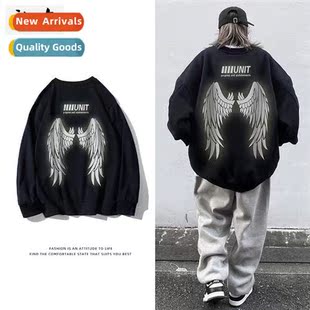 new wings mens large reflective fall 2023 tide sleeved