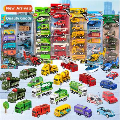 Childrens toy car brick  mortar supermarket swing back toy c