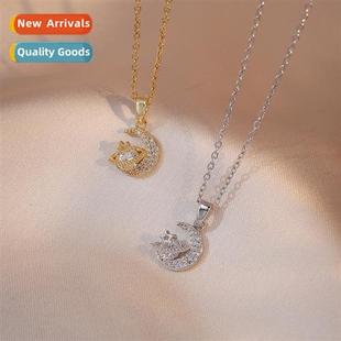 star light female niche sweet geometric Necklace zirc