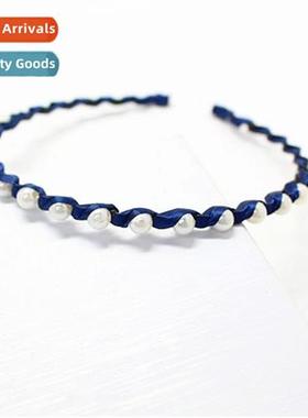 simple pearl wavy headb pearl winding  b jewelry