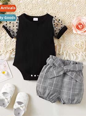 Girls spring  autumn  2023 new n solid color top + solid col