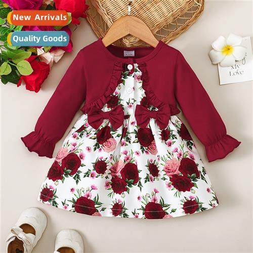 Girls Autumn  Winter 2023 new n solid color splicing fake tw