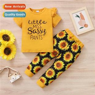 letters shirt fall sleeved short new 2021 spring Girls