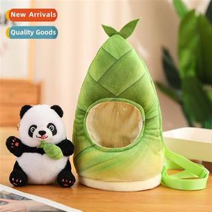 plush toy Creative doll shoots backpack hanging bamboo