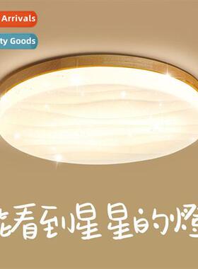 Minimalist Japanese solid wood bedroom room light led ceilin