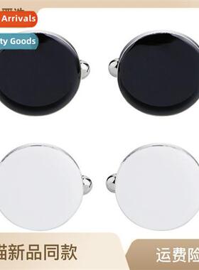 Europe and  Uned States fashi round mens black and whe simpl