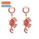 alloy diamd persaly earrings zinc crab creati exaggerated
