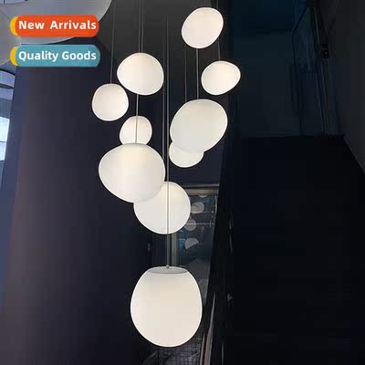 Italian pebbles creative chelier Scinavian villa duplex mall