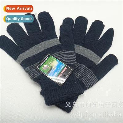 Winter Warm Windpro Gloves Knted Striped Gloves Mens Gloves