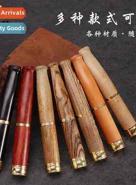 Double Filter Solid Wood Pipe Salwood Rib Filter Mens Pipe H