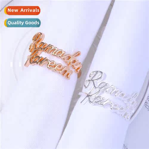 Middle East holiday lucky letters napkin ring hotel party pa