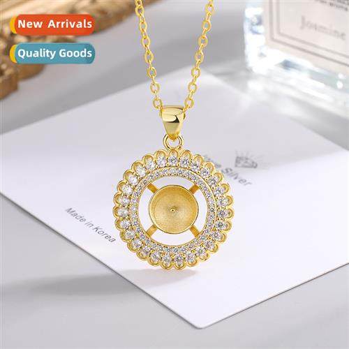 Jewelry set zircia pearl pendant empty bracket accessories c