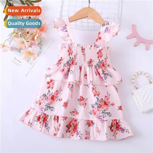 Girls Spring  Autumn 2023 new n floral print middle  small c