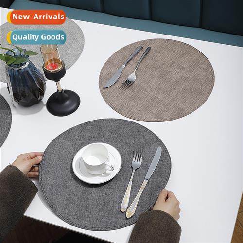 New round lear placemats waterpro  oilpro table mats double-