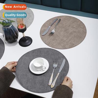 New round lear placemats waterpro  oilpro table mats double-