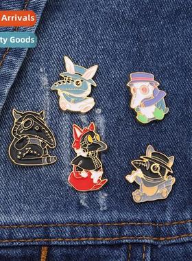 Europe and  Uned States new plague doctor metal brooch creat