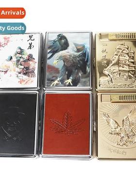 New Metal 20pcs Cigarette Case wh USB Charging Cigarette Lig