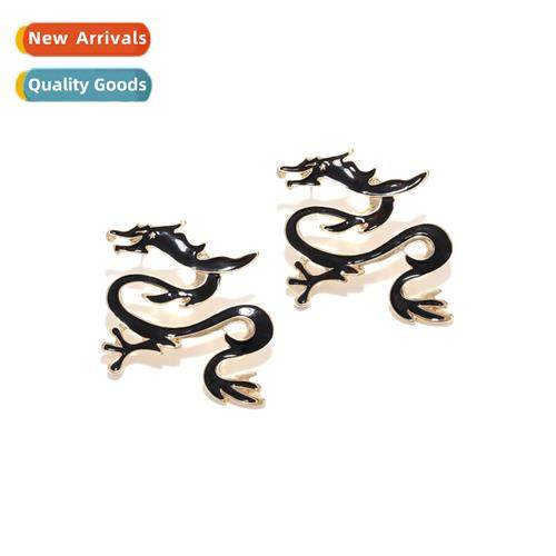 Natial tide senior   alloy oil drop drag earrings persalized