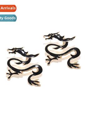Natial tide senior   alloy oil drop drag earrings persalized