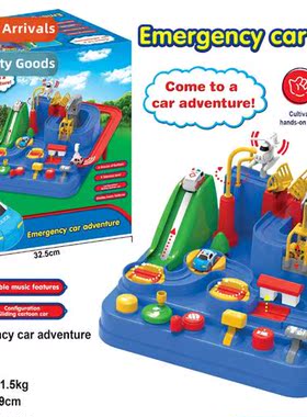 Childrens Adventure track car car breakthrough racing police