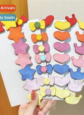 2 sets  childrens cute  clips new love bangs clip candy colo