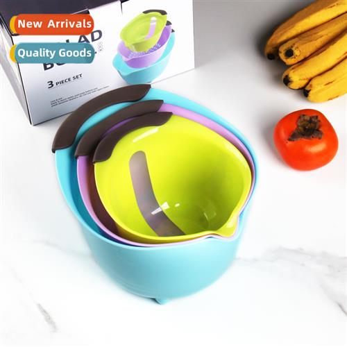 New salad plate set  three household frus  vegetables mixing