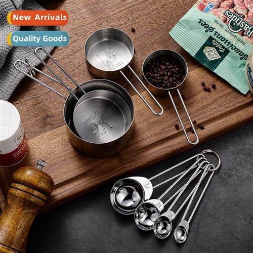 Stainless Steel Measuring Cups Measuring Spos 8 Piece Set Ho