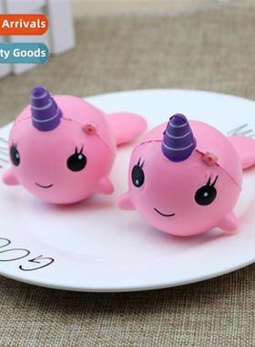 PU slow rebound sss relief venting toys squishy carto narwha