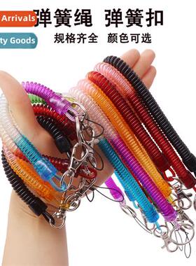 Spring Key Rope Plastic Keychain Colorful Spring Chain High