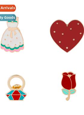 Europe and  Uned States jewelry fun rose floral dress love b