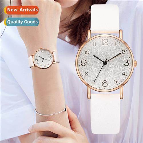Trendy womens fashi watches new simple pu strap quartz watch