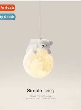 Bedside chelier modern simple male  female childrens room be