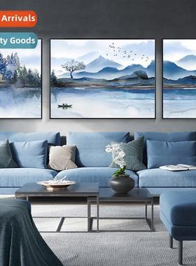 Cross stch new modern an living room Zen lscape triptych ful
