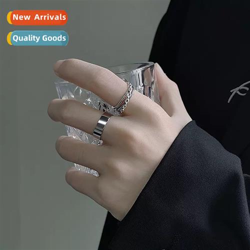 Vintage do old ring male tide single ring index finger ins p