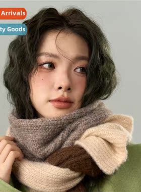 23 years  autumn and winter splicing color collisi warm mo s