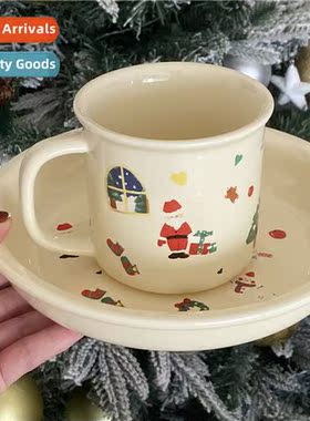 Christmas limed lovely cream graffi Christmas ceramic cup de